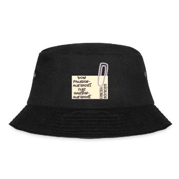 Abschied Lehrerin - Pensionärin Garten - Bucket Hat - Schwarz - Vorne - Lela (165cm)