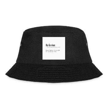 Kalorien Definition Poster – Lustiger Spruch - Bucket Hat - Schwarz - Vorne - Lela (165cm)