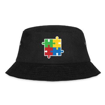 Autism Puzzle Icon - Bucket Hat - black - Front - Lela (165cm)