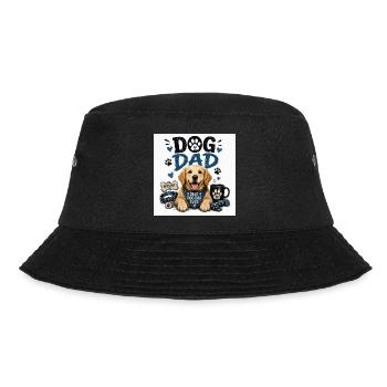 Dog dad design paw love style - Bucket Hat - black - Front - Lela (165cm)