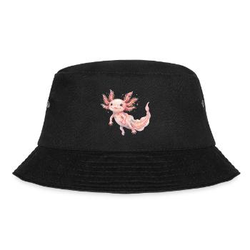 Mignon bébé axolotl rose en style aquarelle - Bob - noir - Devant - Lela (165cm)