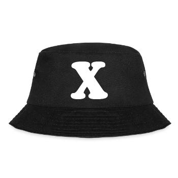 Großes X Stil-Print | Buchstabe X | X Logo - Bucket Hat - Schwarz - Vorne - Lela (165cm)