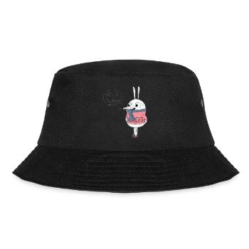 Süßer Hase Hello My Friend Cartoon - Bucket Hat - Schwarz - Vorne - Lela (165cm)