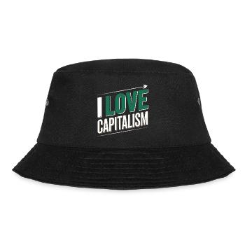 I Love Capitalism Unternehmer Aktien Kapitalismus - Bucket Hat - Schwarz - Vorne - Lela (165cm)