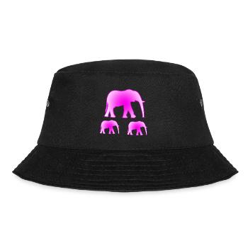 Elefanten - Bucket Hat - Schwarz - Vorne - Lela (165cm)