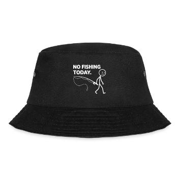 Heute kein Angeln Angler Fischer - Bucket Hat - Schwarz - Vorne - Lela (165cm)