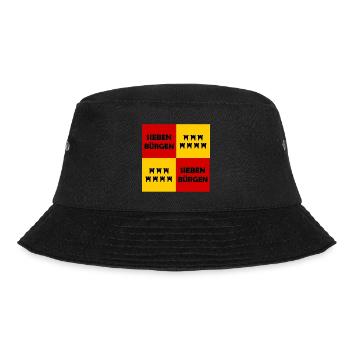 Siebenbürgen Quadrat Muster - Bucket Hat - Schwarz - Vorne - Lela (165cm)