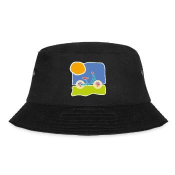 Colourful children's bike – Ride and freedom - Bucket Hat - black - Front - Lela (165cm)
