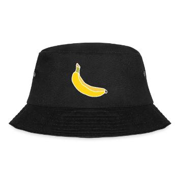 Banane jaune – Illustration fruitée minimaliste - Bob - noir - Devant - Lela (165cm)