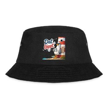 Dat löppt - Bucket Hat - Schwarz - Vorne - Lela (165cm)