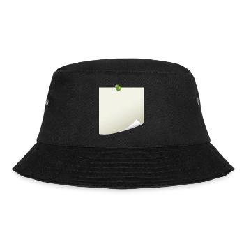 Post-it Zettel - Bucket Hat - Schwarz - Vorne - Lela (165cm)