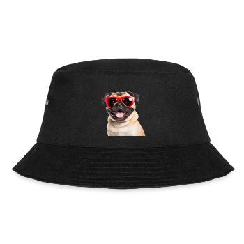 Carlin cool avec des lunettes de soleil rouges - Bob - noir - Devant - Lela (165cm)