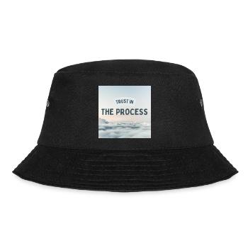 Conception inspirante de citation Trust In The Process - Bob - noir - Devant - Lela (165cm)