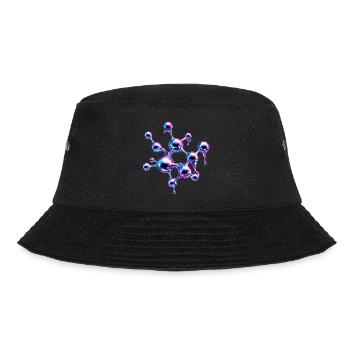 Liquid Metal Molecule Art - Bucket Hat - black - Front - Lela (165cm)