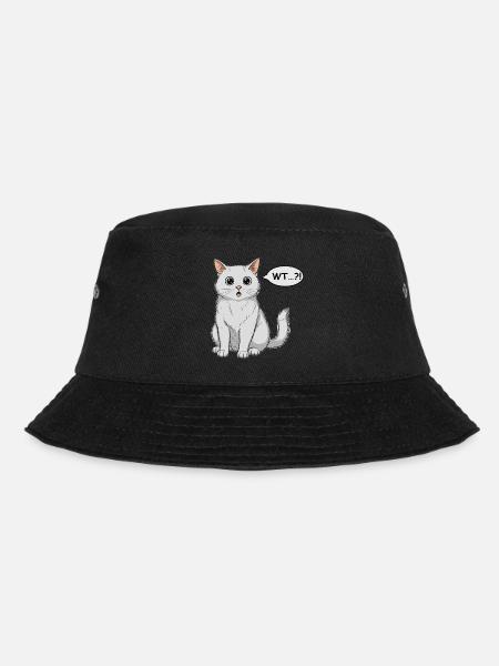 Verwunderte Katze Comic - Bucket Hat - Schwarz