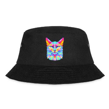 Geometric Cat Burst - Bucket Hat - black - Front - Lela (165cm)