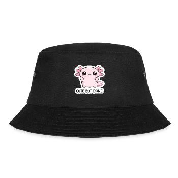 Pinkes Chibi-Drache Spruch - Bucket Hat - Schwarz - Vorne - Lela (165cm)