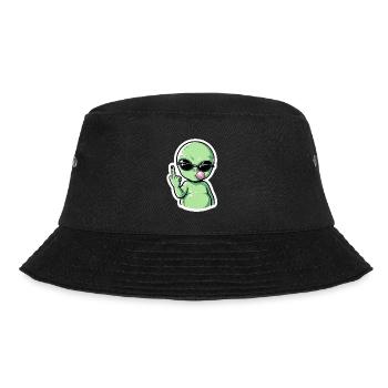 Alien with Sunglasses Blowjob Groove - Bucket Hat - black - Front - Lela (165cm)