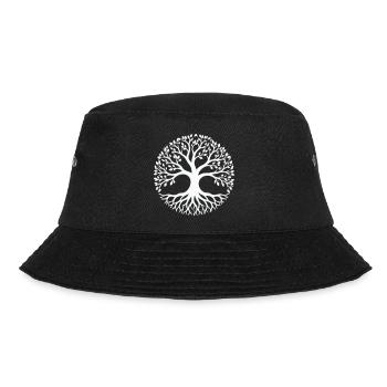 Tree of Life Silhouette Circle - Bucket Hat - black - Front - Lela (165cm)