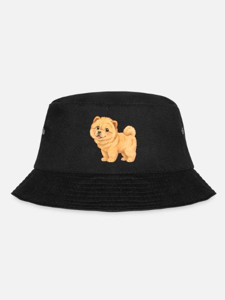 Chow-Chow – flauschiger hellbrauner Hundewelpe - Bucket Hat - Schwarz