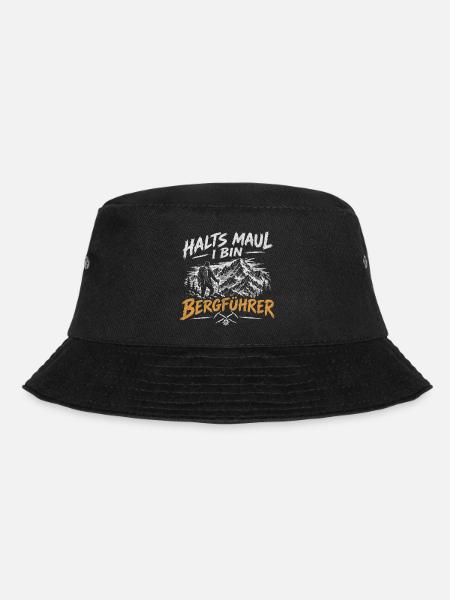 Bergführer Spruch: Halt's Maul - Bucket Hat - Schwarz