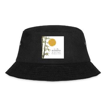 Live Is Like Bamboo – Grow Deep Bambus - Bucket Hat - Schwarz - Vorne
