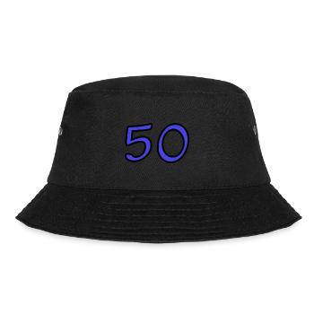 50. 50 YEARS. 50th ANNIVERSARY. 50TH ANNIVERSARY. - Bucket Hat - black - Front - Lela (165cm)