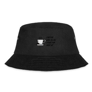 Kaffee - Bucket Hat - Schwarz - Vorne - Lela (165cm)