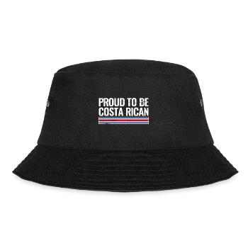 Proud To Be Costa Rican Costa Rica Flag - Bucket Hat - black - Front - Lela (165cm)