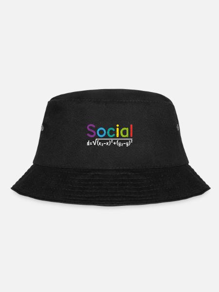 Social Math School Gift Nerd Teacher - Bucket Hat - black