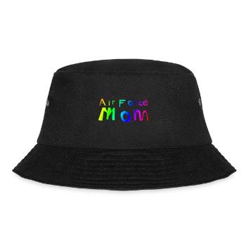 Mutter | Mama | Frau | Eltern | Air Force Mom - Bucket Hat - Schwarz - Vorne - Lela (165cm)