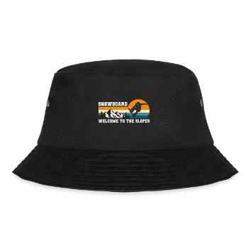 Snowboarder Schnee Piste - Bucket Hat - Schwarz - Vorne - Lela (165cm)