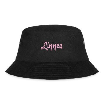 Linnea,name,handwriting,pink,font - Bucket Hat - black - Front - Lela (165cm)
