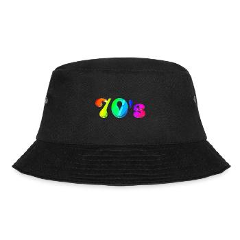 70s | Seventies | Decade | Symbol - Bucket Hat - black - Front - Lela (165cm)