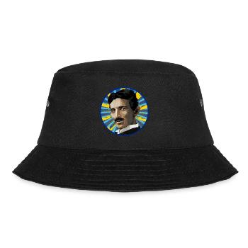 Nicola Tesla Popart - Bucket Hat - Schwarz - Vorne - Lela (165cm)