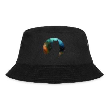 Cute galactic space cat - Bucket Hat - black - Front - Lela (165cm)