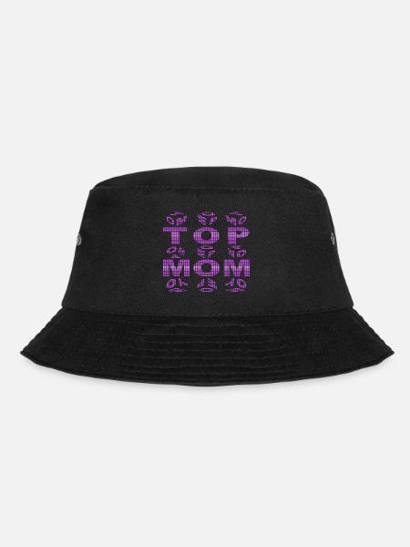 top-mom-purple - Bucket Hat - Schwarz