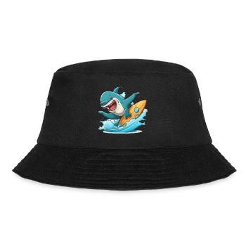 Shark Surfer - Bucket Hat - black - Front - Lela (165cm)
