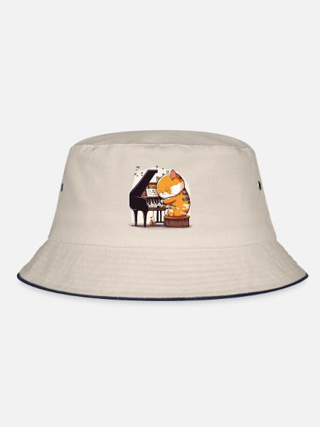 Katzen-Harmonie - Bucket Hat - Natur/Navy - Vorne