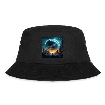 Galaktische Kollision - Bucket Hat - Schwarz - Vorne - Lela (165cm)