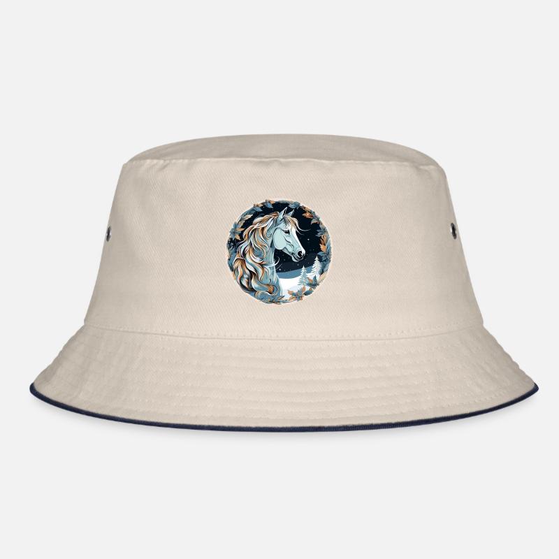 Pferd Winter Boho Bucket Hat