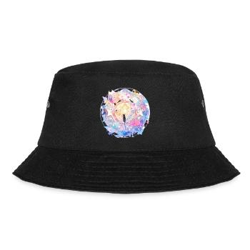 Traum-Mandala - Bucket Hat - Schwarz - Vorne - Lela (165cm)
