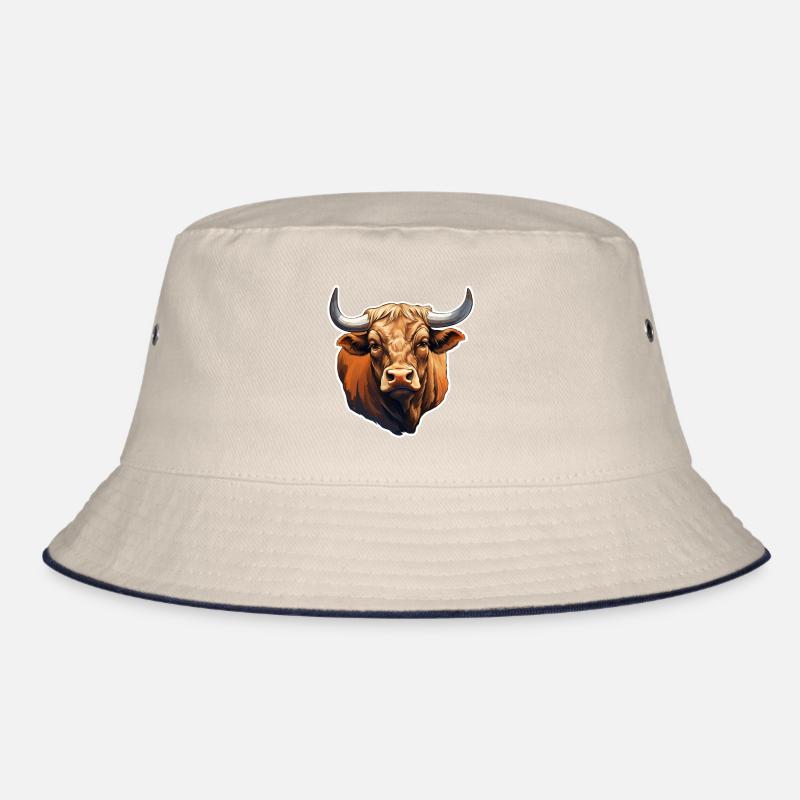 Stier braun-rot Bucket Hat