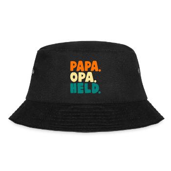 PAPA OPA HELD - Bucket Hat - Schwarz - Vorne - Lela (165cm)