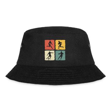 Retro Rugby T-Shirt - Bucket Hat - black - Front - Lela (165cm)