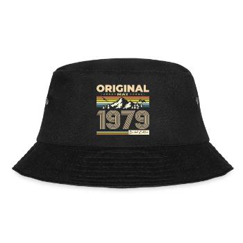 Original 1979 Jahrgang 1979 45. Geburtstag 1979 - Bucket Hat - Schwarz - Vorne - Lela (165cm)