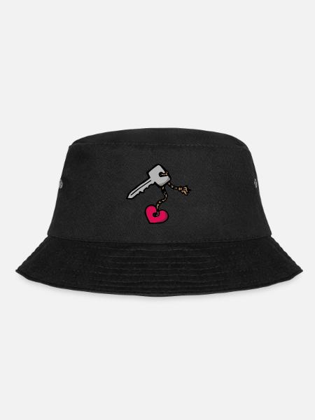 Clé avec porte-clés de cœur Déclaration d’amour - Bob - noir