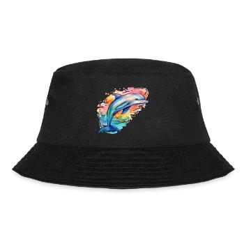 Delphin - Bucket Hat - Schwarz - Vorne - Lela (165cm)