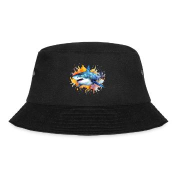 Hai watercolor - Bucket Hat - black - Front - Lela (165cm)