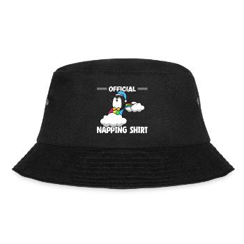 Sleeping Penguin Lover Cute Penguin Napping - Bucket Hat - Schwarz - Vorne - Lela (165cm)